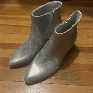 Universal Thread Silver Ankle Boots